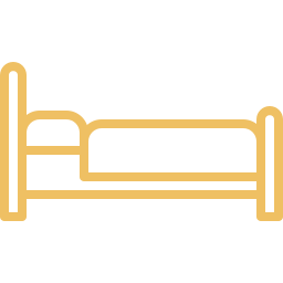 1 chambre avec un lit double (140cm)